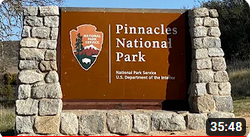 National Park brown sign Pinnacles National Park